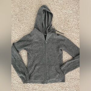 100% Cashmere Zip-Up Hoodie Cardigan